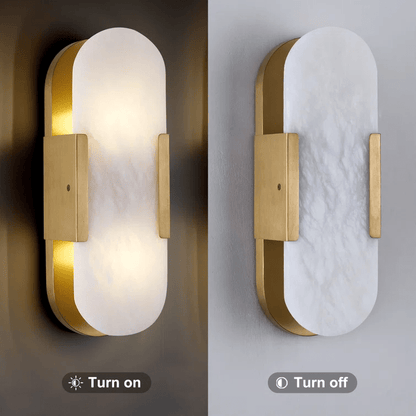 Lowell Melange Elongated Alabaster Wall Sconce 10"