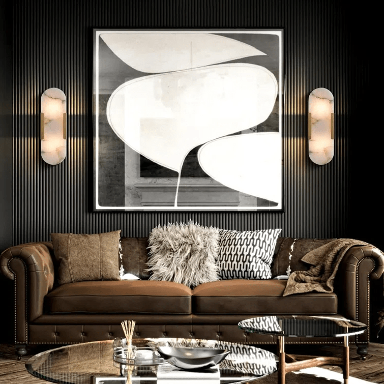 Lowell Melange Elongated Alabaster Wall Sconce 10"