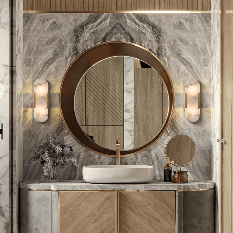 Lowell Melange Elongated Alabaster Wall Sconce 10"