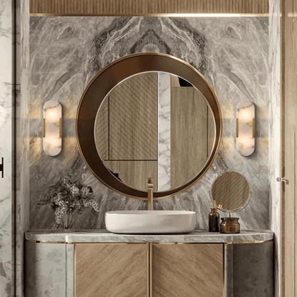 Lowell Melange Elongated Alabaster Wall Sconce 10"