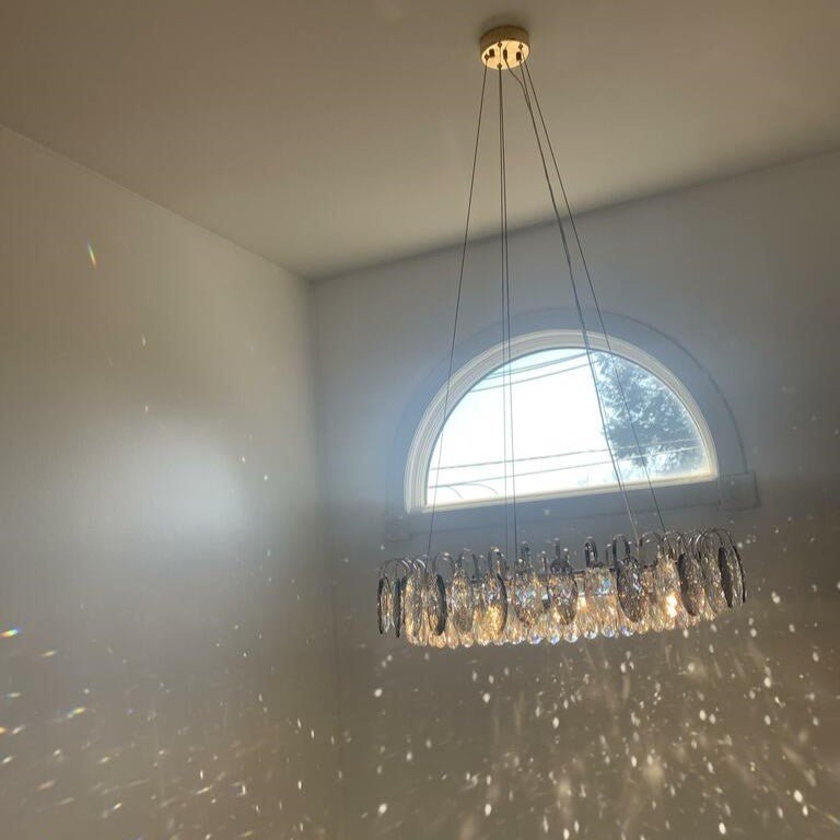 Luxurious K9 Crystal Chandelier Modern Ceiling Light Fixtures Set for Living Room/Dining Room-Nobipets