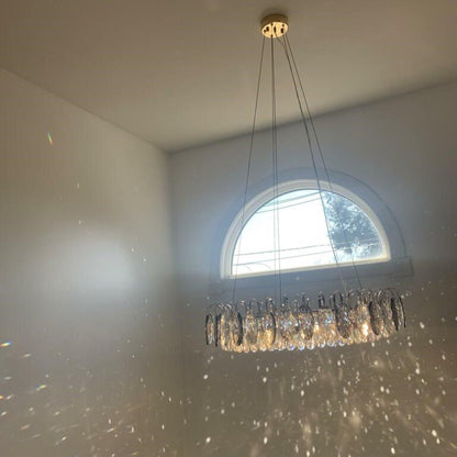 Luxurious K9 Crystal Chandelier Modern Ceiling Light Fixtures Set for Living Room/Dining Room-Nobipets