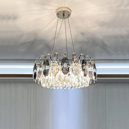 Luxurious K9 Crystal Chandelier Modern Ceiling Light Fixtures Set for Living Room/Dining Room-Nobipets