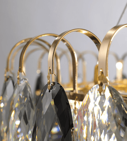 Luxurious K9 Crystal Chandelier Modern Ceiling Light Fixtures Set for Living Room/Dining Room-Nobipets