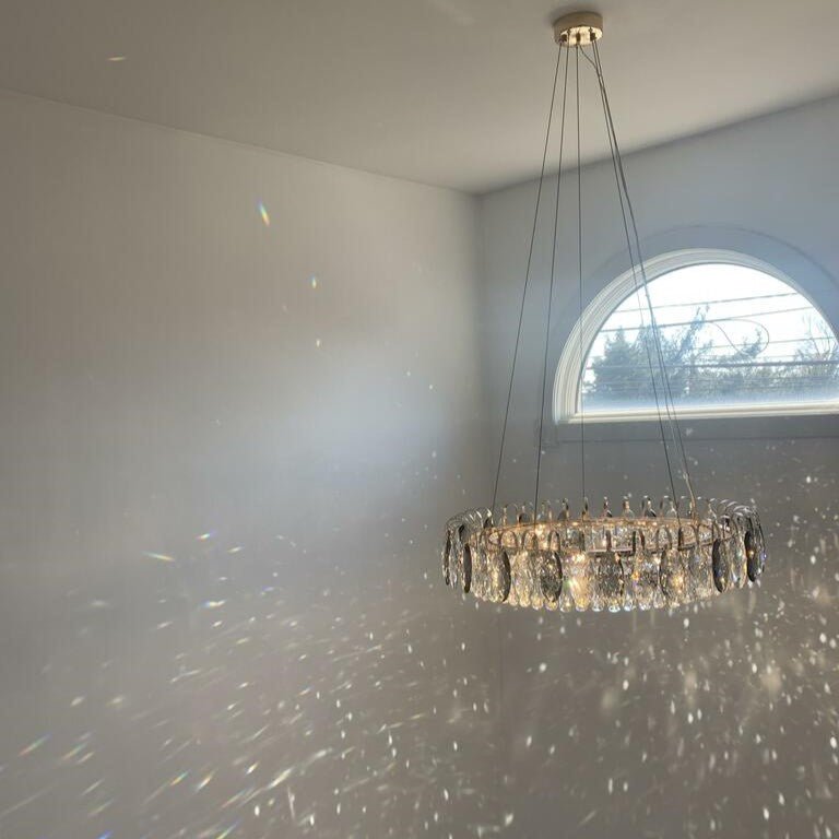 Luxurious K9 Crystal Chandelier Modern Ceiling Light Fixtures Set for Living Room/Dining Room-Nobipets