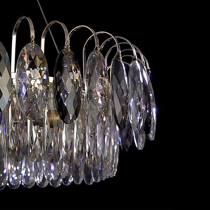 Luxurious K9 Crystal Chandelier Modern Ceiling Light Fixtures Set for Living Room/Dining Room-Nobipets