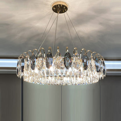 Luxurious K9 Crystal Chandelier Modern Ceiling Light Fixtures Set for Living Room/Dining Room-Nobipets