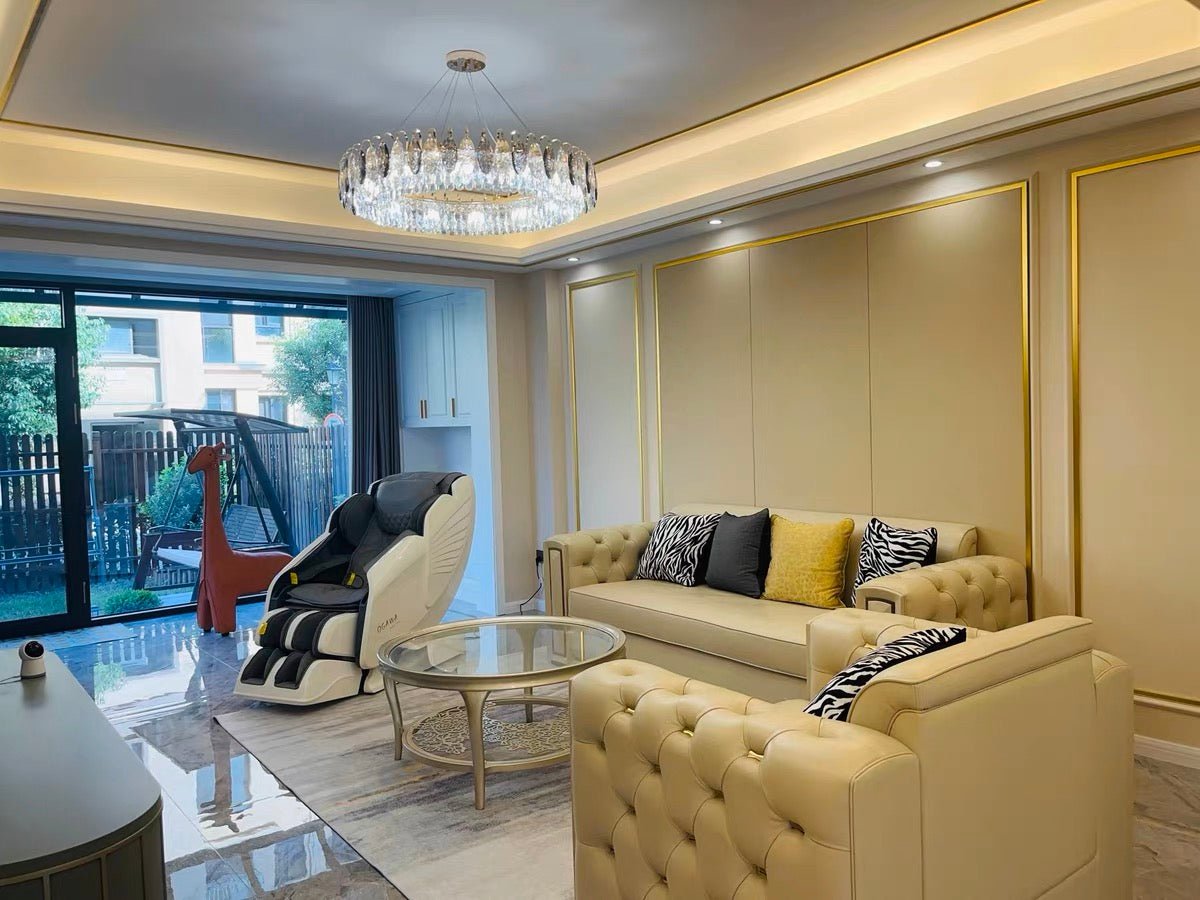 Luxurious K9 Crystal Chandelier Modern Ceiling Light Fixtures Set for Living Room/Dining Room-Nobipets