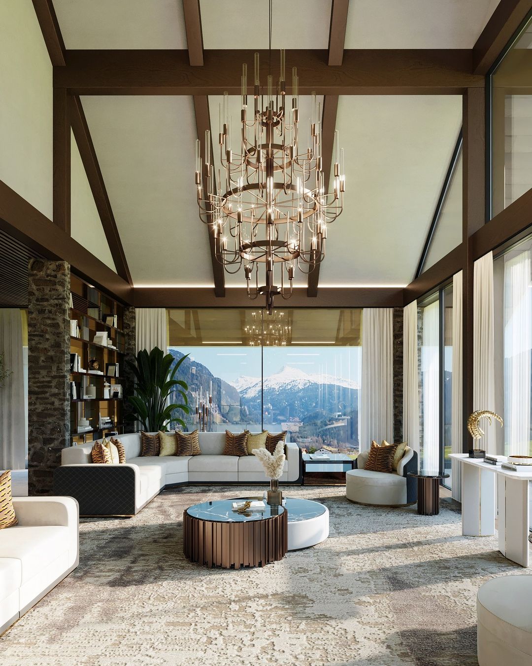 Luxury 5-Tier Crystal Rods Luxury Gala Chandelier-Nobipets