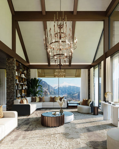 Luxury 5-Tier Crystal Rods Luxury Gala Chandelier-Nobipets
