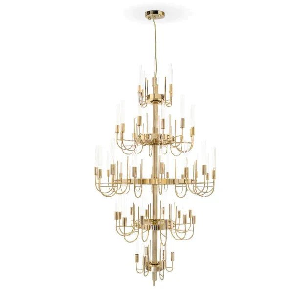Luxury 5-Tier Crystal Rods Luxury Gala Chandelier-Nobipets