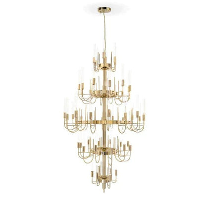 Luxury 5-Tier Crystal Rods Luxury Gala Chandelier-Nobipets