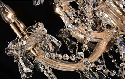Luxury Atmospheric European Candle Crystal Chandelier Designer Creative for Hotel / Villa / Living Room-Nobipets