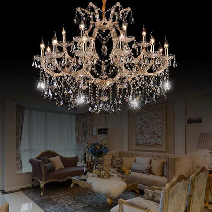 Luxury Atmospheric European Candle Crystal Chandelier Designer Creative for Hotel / Villa / Living Room-Nobipets