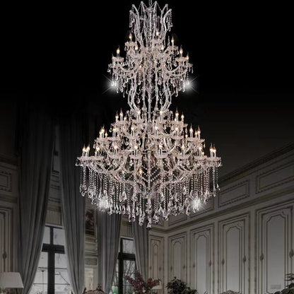 Luxury Atmospheric European Candle Crystal Chandelier Designer Creative for Hotel / Villa / Living Room-Nobipets