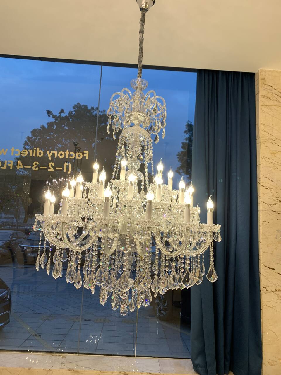 Luxury Classic Clear Crystal Chandelier for Foyer/Staircase/Entryway/Hallway-Nobipets