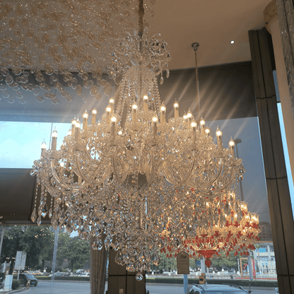 Luxury Classic Clear Crystal Chandelier for Foyer/Staircase/Entryway/Hallway-Nobipets