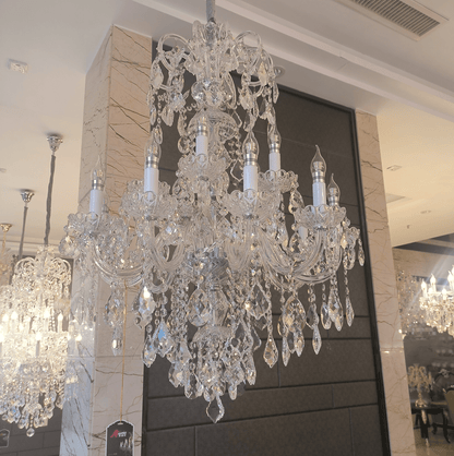 Luxury Classic Clear Crystal Chandelier for Foyer/Staircase/Entryway/Hallway-Nobipets