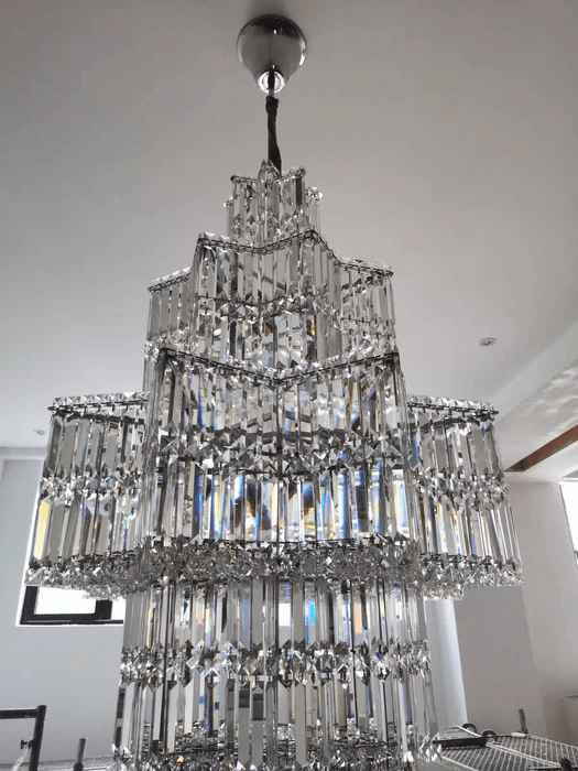 Luxury Extra Large Plaza Multi-Tier Crystal Chandelier For Hotel Hall / 2 Story Foyer / High Ceiling Living Room-Nobipets