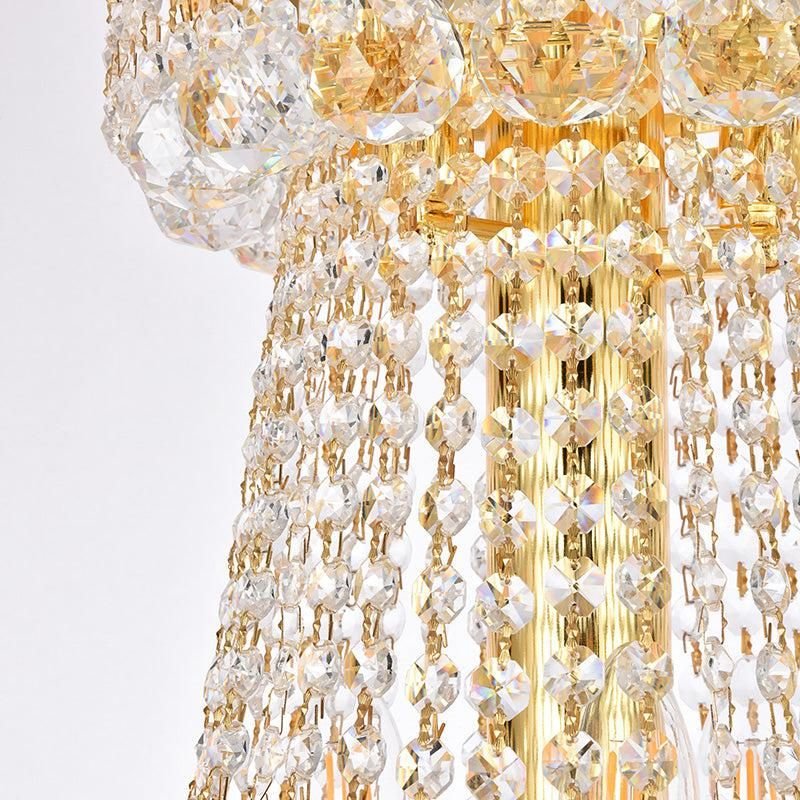 Luxury French Empire Chandelier for Villa Hall Ceiling Three-layers Crystal Light for Hotel Lobby-Nobipets