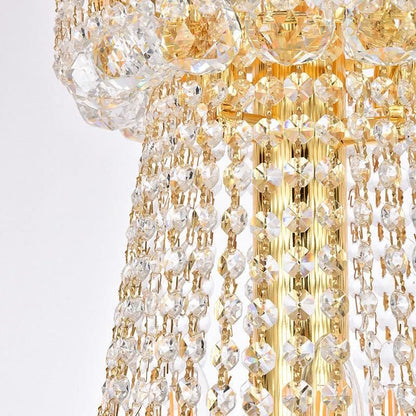 Luxury French Empire Chandelier for Villa Hall Ceiling Three-layers Crystal Light for Hotel Lobby-Nobipets