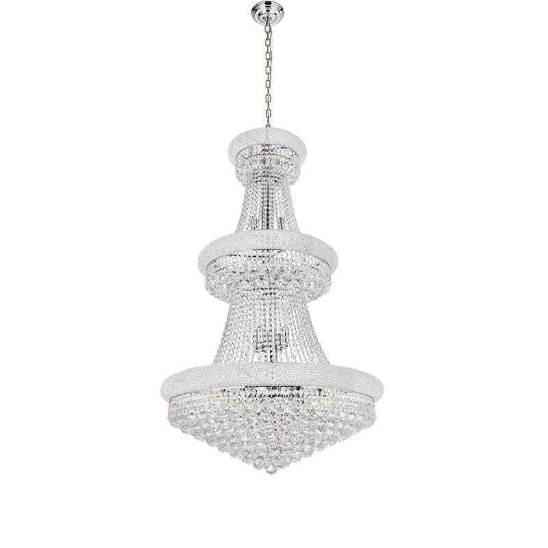 Luxury French Empire Chandelier for Villa Hall Ceiling Three-layers Crystal Light for Hotel Lobby-Nobipets