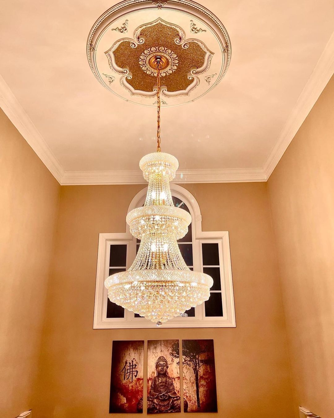 Luxury French Empire Chandelier for Villa Hall Ceiling Three-layers Crystal Light for Hotel Lobby-Nobipets