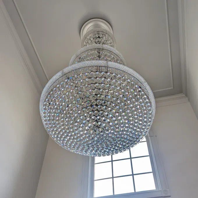 Luxury French Empire Chandelier for Villa Hall Ceiling Three-layers Crystal Light for Hotel Lobby-Nobipets