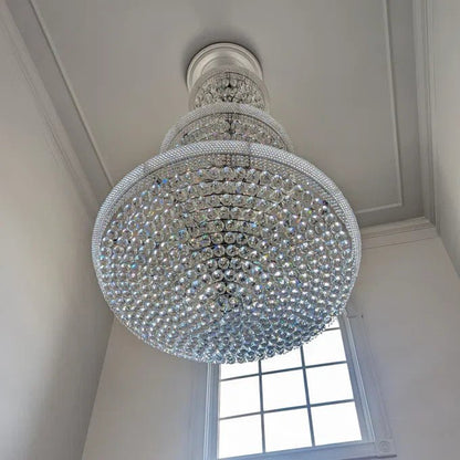 Luxury French Empire Chandelier for Villa Hall Ceiling Three-layers Crystal Light for Hotel Lobby-Nobipets