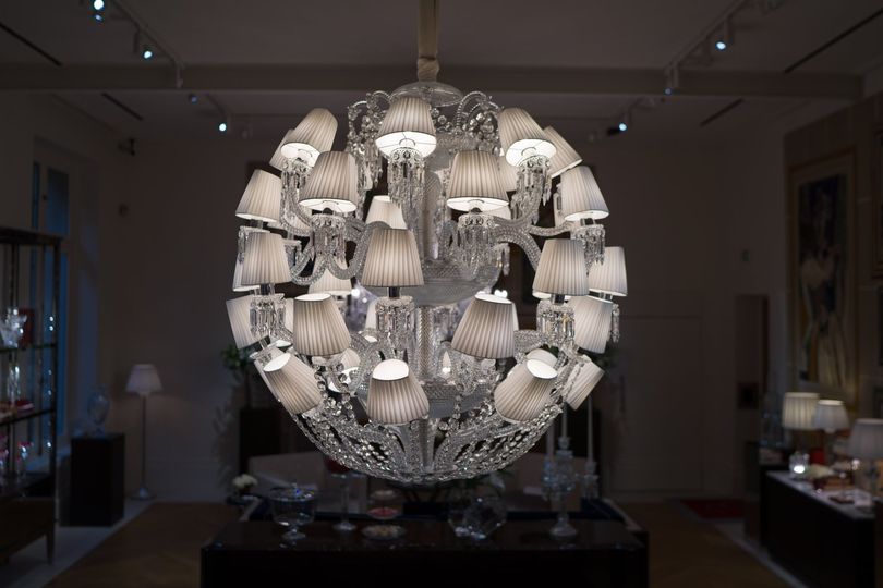 Luxury Globe Crystal Chandelier With Fabric/Crystal Glass Lampshades-Nobipets