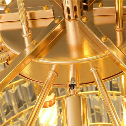 Luxury Hotel Hallway Ceiling Lighting Fixture Large Round Crystal Chandelier For Foyer Living Room Staircase-Nobipets