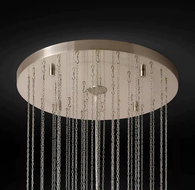Luxury Italian Style Tubular Glass Chandelier With Chrome Finish-Nobipets