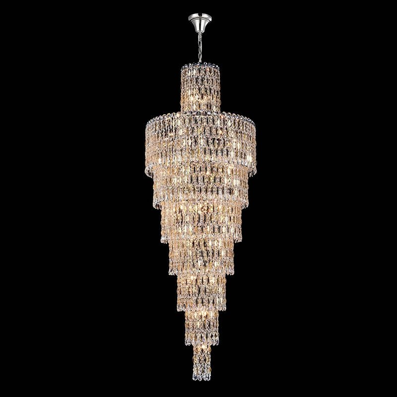 Luxury Large Crystal Chandelier For Hight Ceiling Living Room Long Staircase Light Fixture-Nobipets