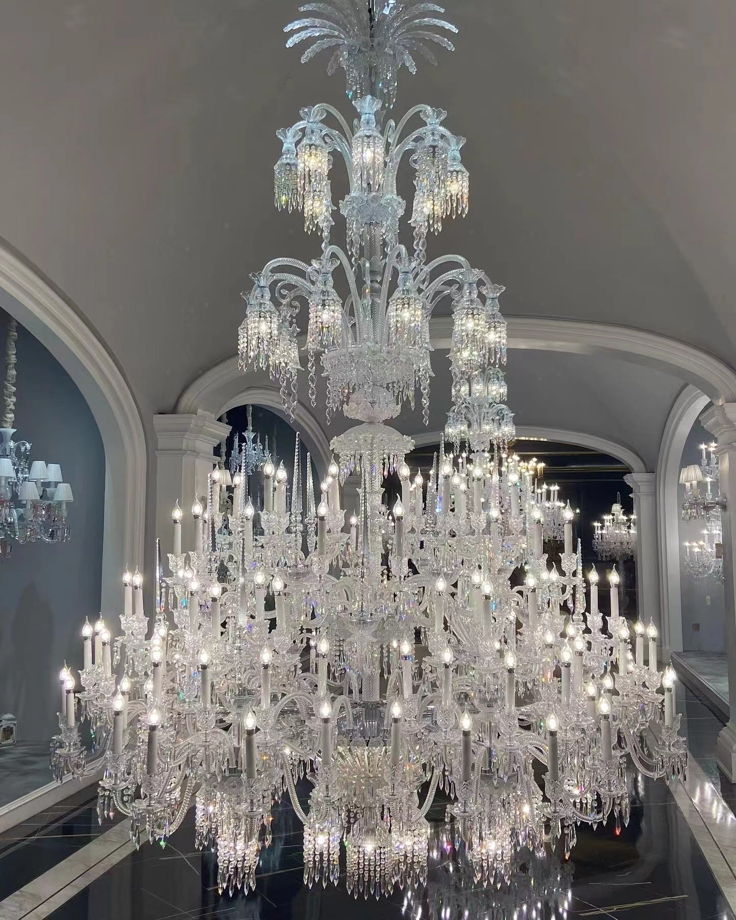 Luxury Large Multi Candles Chandelier Islam Crystal Ceiling Lighting Fixture For Living Room/ Hall Decoration-Nobipets