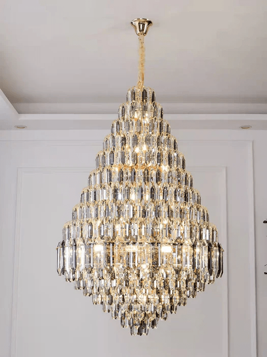 Luxury Multi-tiered Honeycomb Crystal Chandelier for High-ceiling-Nobipets