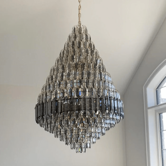 Luxury Multi-tiered Honeycomb Crystal Chandelier for High-ceiling-Nobipets