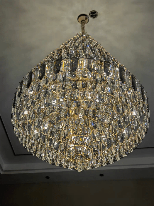 Luxury Multi-tiered Honeycomb Crystal Chandelier for High-ceiling-Nobipets
