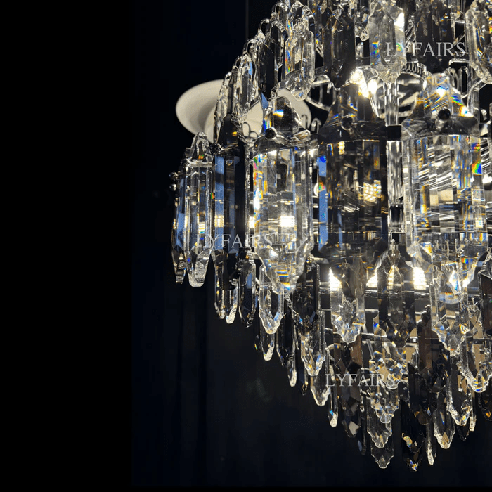 Luxury Multi-tiered Honeycomb Crystal Chandelier for High-ceiling-Nobipets