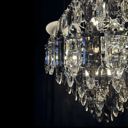 Luxury Multi-tiered Honeycomb Crystal Chandelier for High-ceiling-Nobipets