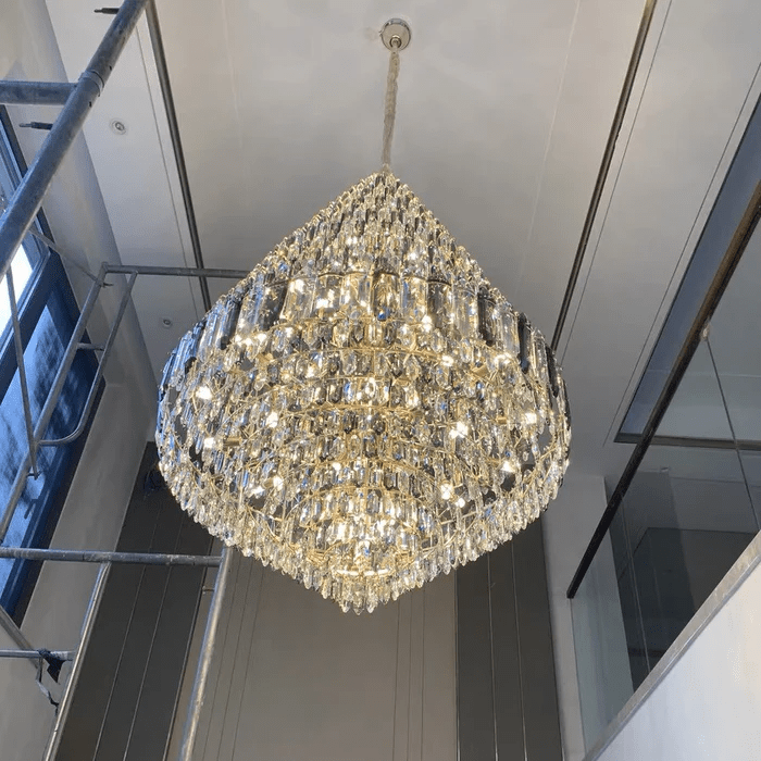 Luxury Multi-tiered Honeycomb Crystal Chandelier for High-ceiling-Nobipets