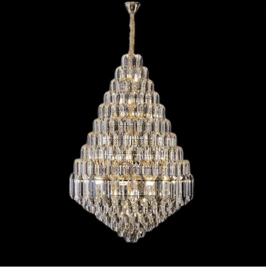 Luxury Multi-tiered Honeycomb Crystal Chandelier for High-ceiling-Nobipets