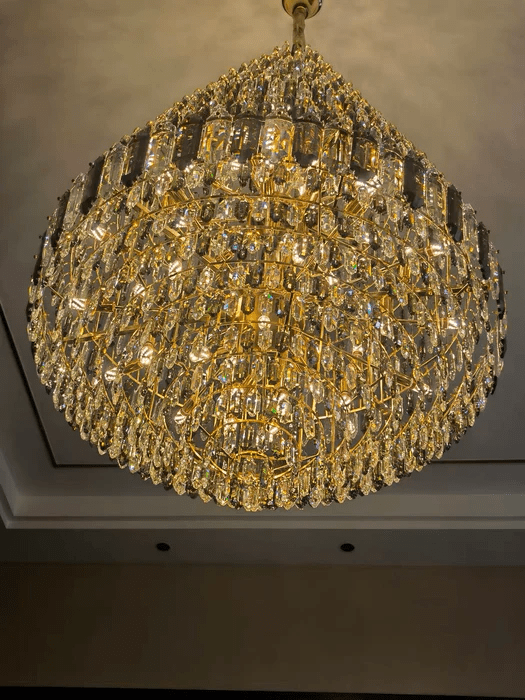 Luxury Multi-tiered Honeycomb Crystal Chandelier for High-ceiling-Nobipets