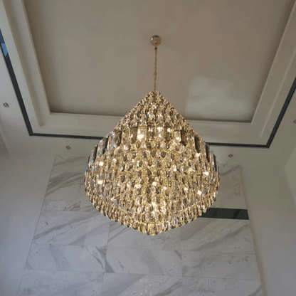 Luxury Multi-tiered Honeycomb Crystal Chandelier for High-ceiling-Nobipets