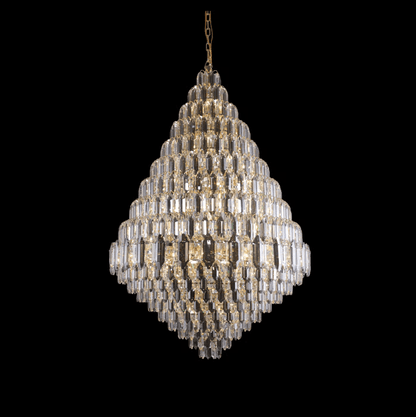 Luxury Multi-tiered Honeycomb Crystal Chandelier for High-ceiling-Nobipets