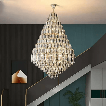 Luxury Multi-tiered Honeycomb Crystal Chandelier for High-ceiling-Nobipets