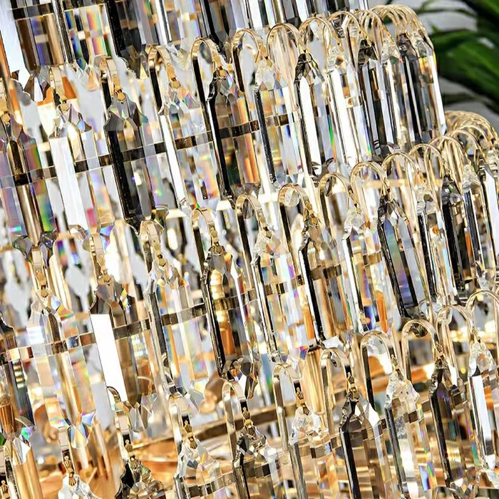 Luxury Multi-tiered Honeycomb Crystal Chandelier for High-ceiling-Nobipets