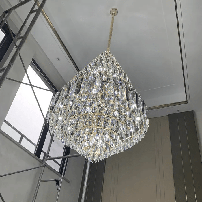 Luxury Multi-tiered Honeycomb Crystal Chandelier for High-ceiling-Nobipets