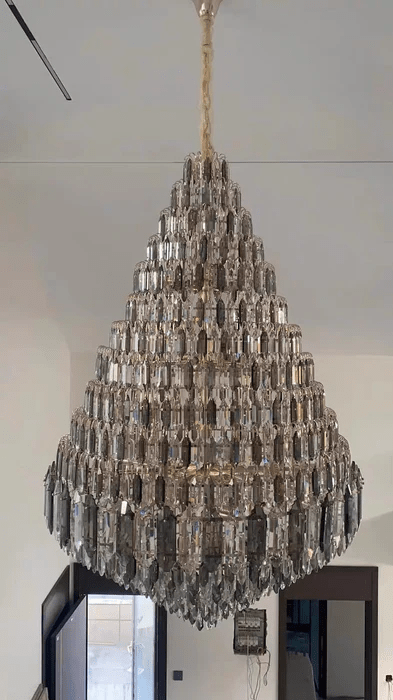 Luxury Multi-tiered Honeycomb Crystal Chandelier for High-ceiling-Nobipets