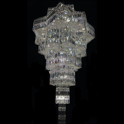 Luxury Plaza Multi-Tier Crystal Chandelier for High Ceilings/Hotel Hall / 2 Story Foyer-Nobipets