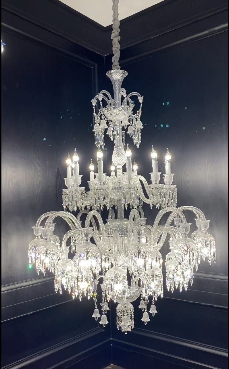 Luxury Royal Large Multi-layers Candle Crystal Chandelier For Living Room/Hall Decoration-Nobipets